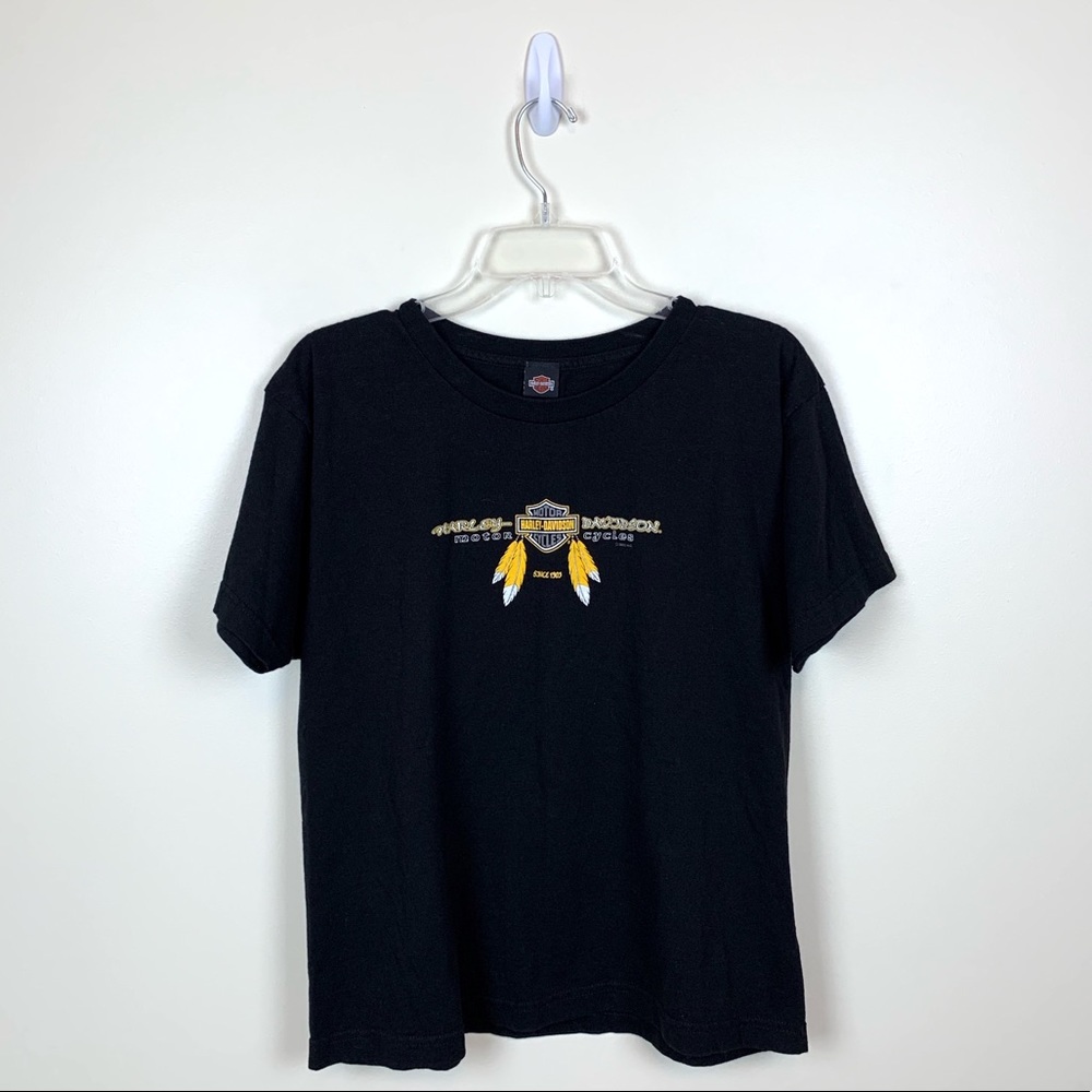 Black/Yellow Harley Davidson Graphic Tee - XL